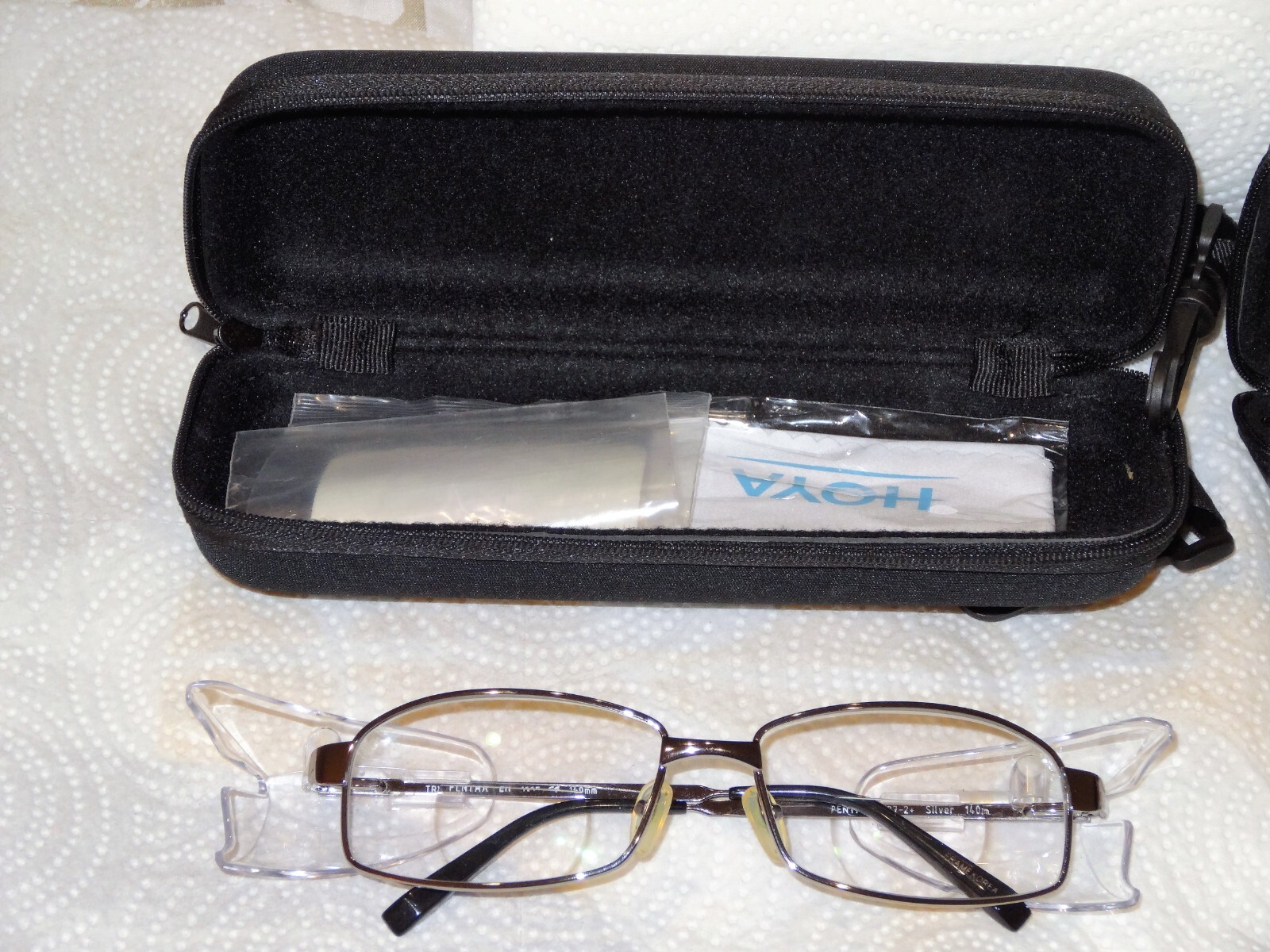 2 PR Pentax Z872+ Safety Glasses Readers 2X Power w/ Hoya Hard Cases