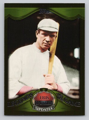 2009 Topps Tris Speaker Legends Game Cleveland Hof Updates Lgu5 Baseball Card