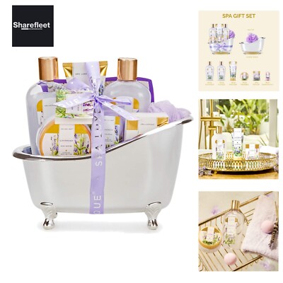 SPA LUXETIQUE Bade Geschenkset für Frauen - 8tlg Lavendelduft Wellness Set fü...