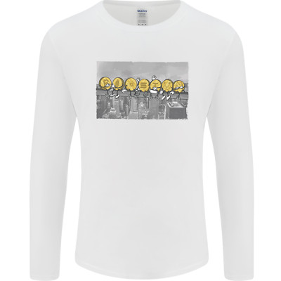 Crypto Workers New York Parodie lustig Bitcoin Herren Langarm T-Shirt