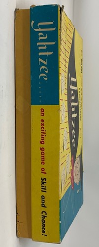 66 Jahre altes Yahtzee 2. Spiel ES Lowe Vintage 1961 original unbenutzt Inhalt in getragener Box - Bild 6 von 13