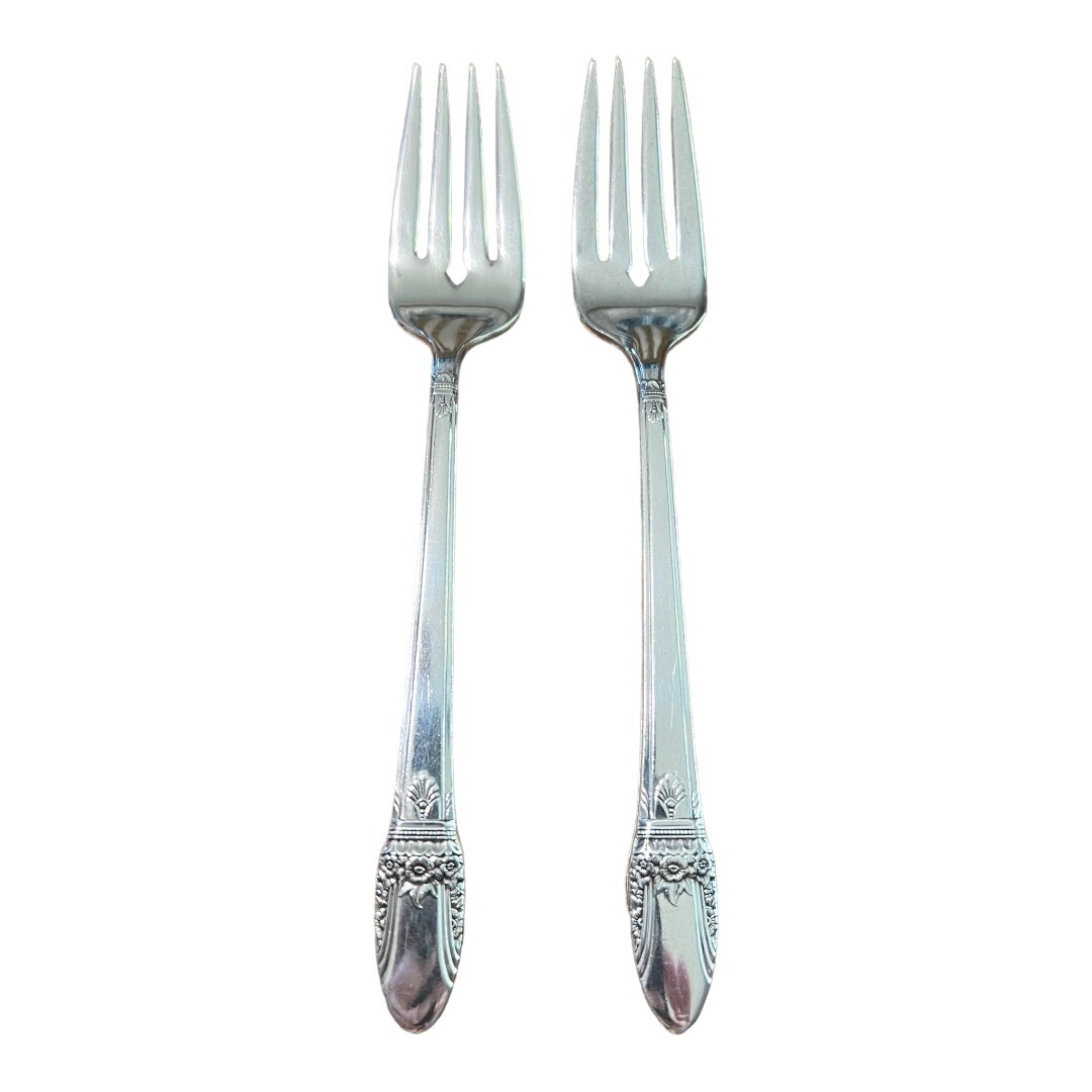 Vintage 1847 Rogers Bros Silverware Flatware Salad Fork Set of