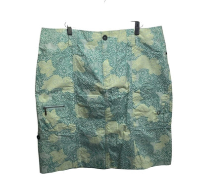 Eddie Bauer Cargo Skirt Womens 16 Green Floral New Outdoors Sports Resort Beach