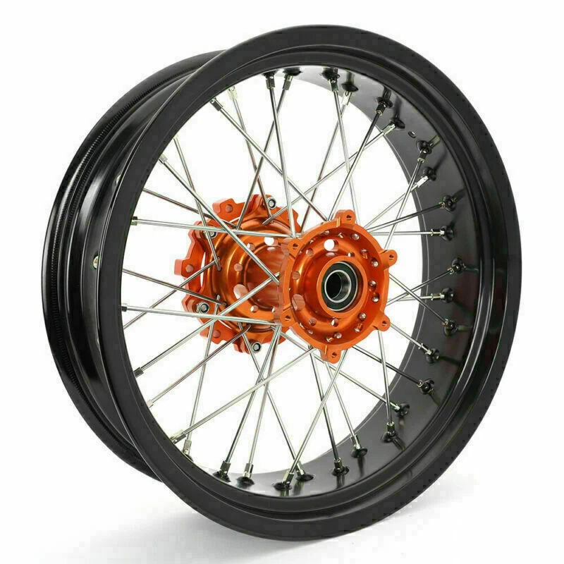 Enduro 690 Supermoto 17"x3.5"/5.0" Wheels Rim Flange Set For Enduro R 690 08-21 Foto 3 de 4
