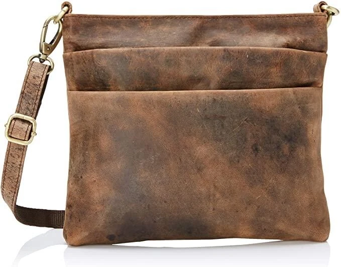 Women s Travel Saddle Vintage Bag Genuine Buffalo Leather Purse