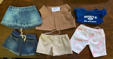 Build-A-Bear Clothes 6 pc lot denim skirt, vest, t shirt