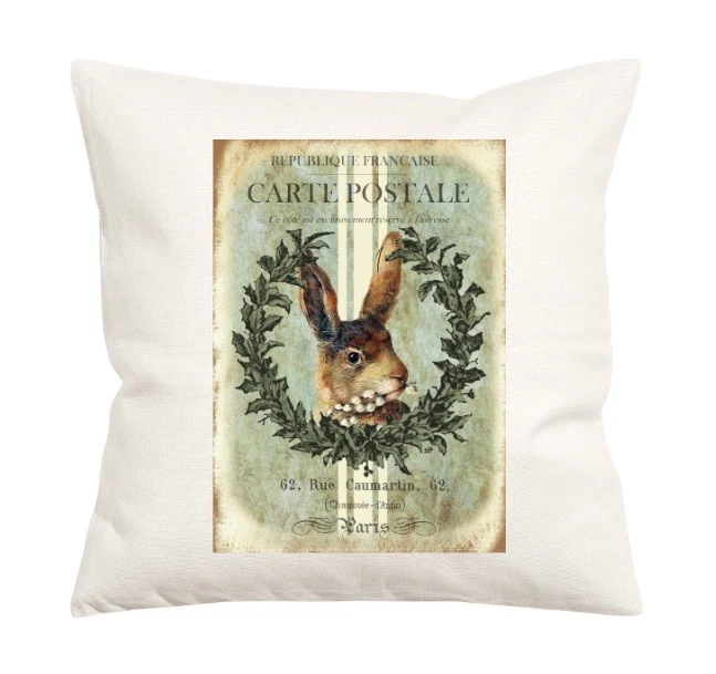 BÜGELBILD-Vintage-Shabby-Nostalgie-Hase-Ostern-3072 - Bild 2 von 2