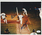 MOOKIE WILSON BILL BUCKNER 1986 SIGNED 8x10 PHOTO WORLD SERIES BLUNDER JSA COA — photo 2
