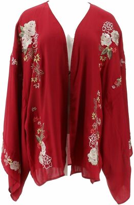 Diane Gilman DG2 Embroidered Kimono Red S