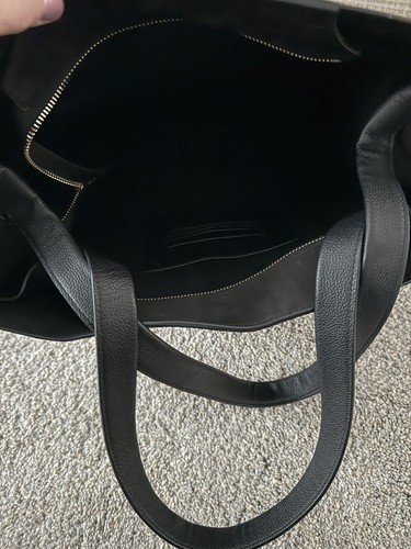 Henri Bendel Lenox  Black Suede Tote - NWT - Monogramed SRM - Picture 5 of 6