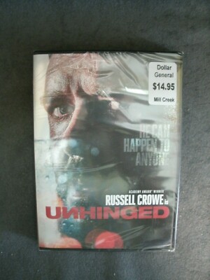 Unhinged (DVD, 2020, Rated R) Mystery/Suspense Movie with Russell Crowe  NEW!