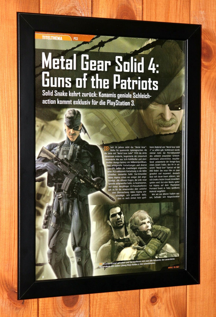 Metal Gear Solid 4 Guns of the Patriots PS3 Promo Rare small