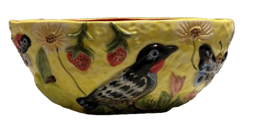 Anthropologie Nature Nurture Planter Bowl Nathalie Lete Angele Hand Painted - Picture 1 of 10