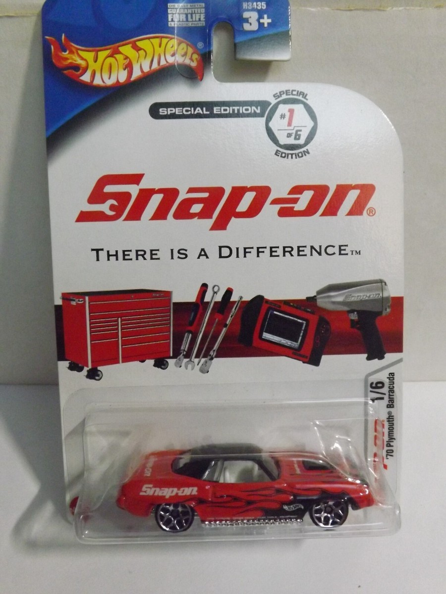 2007 Hotwheels Snap-On Red '70 Plymouth Barracuda # 1 Of # 4 1/64