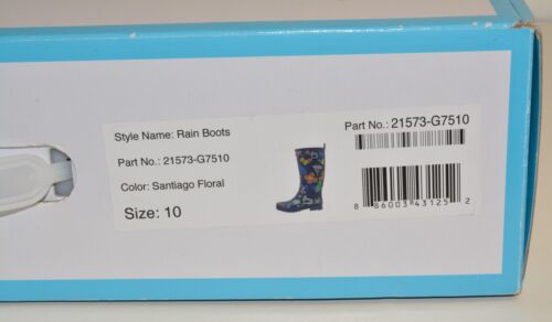 Neu im Karton Vera Bradley Größe 10 blau bunt Santiago Blumen Regenstiefel 21573-G7510 - Bild 3 von 3