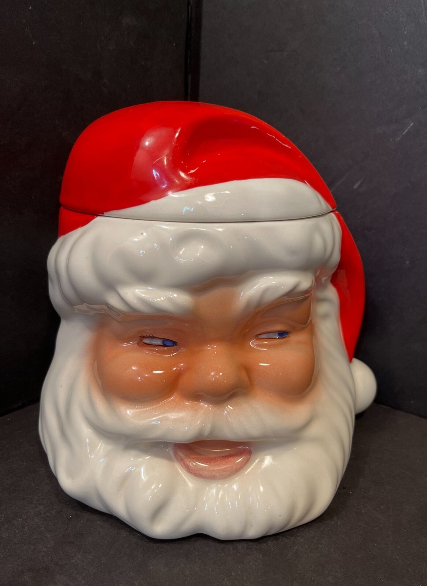 Vintage 1950s Metlox SANTA HEAD Cookie Jar - RARE HTF | eBay
