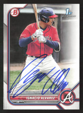 Nacho Ignacio Alvarez Atlanta Braves Signed 2022 Bowman Draft Paper  #BD-125 3