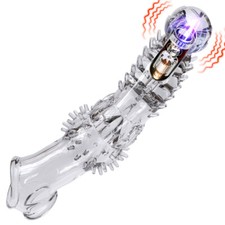 Penis-Extender Girth Enhancer Realistic Sleeve Sheath Large Male CondomReusable