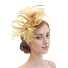 Women Fashion Kentucky Derby Fascinators Pillbox Cocktail Headband Mesh-khaki
