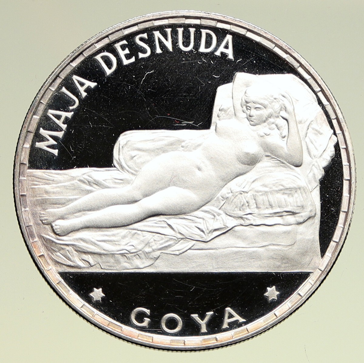 1970 EQUATORIAL GUINEA Goya Maja Desnuda Proof Silver 100 Pesetas Coin  i94940 | eBay