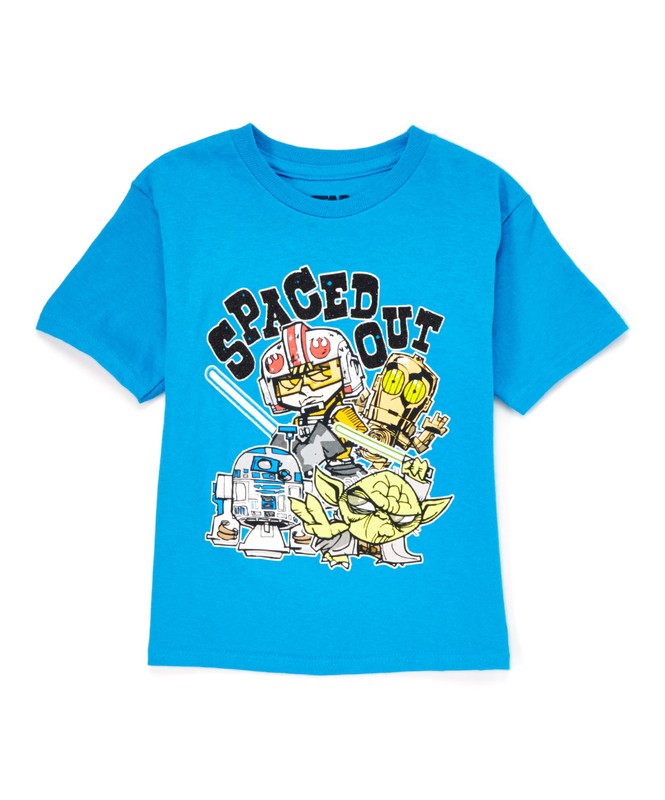 NWOT Star Wars "Spaced Out" Boys Blue Short Sleeve Shirt 4T