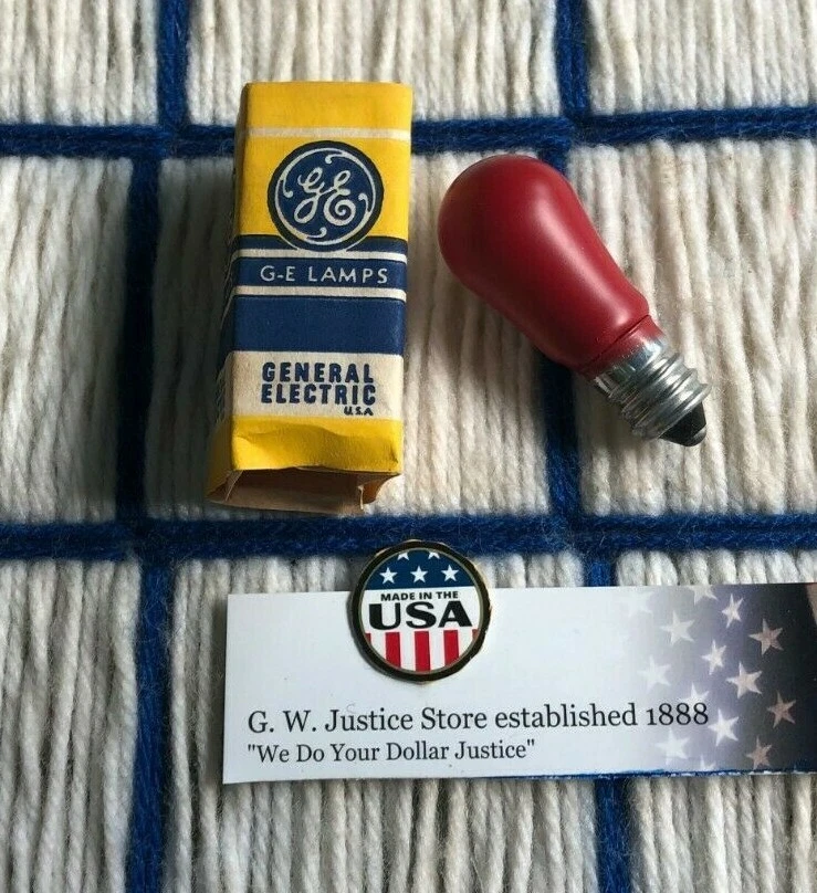 NEW vintage GE CERAMIC RED nose LIGHT 6S6 indicator BULB C7 Christmas E12 base - Image 4 of 4