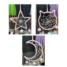 Pink Dreamcatcher Wall Decor Pompom Feather Baby Dreamcatcher Handmade