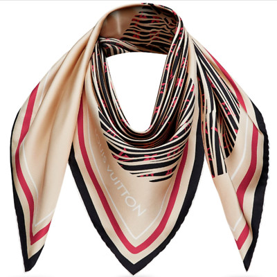 Louis Vuitton Accessories Scarf Monogram Alma Bag Beige Black Red Silk Wrap