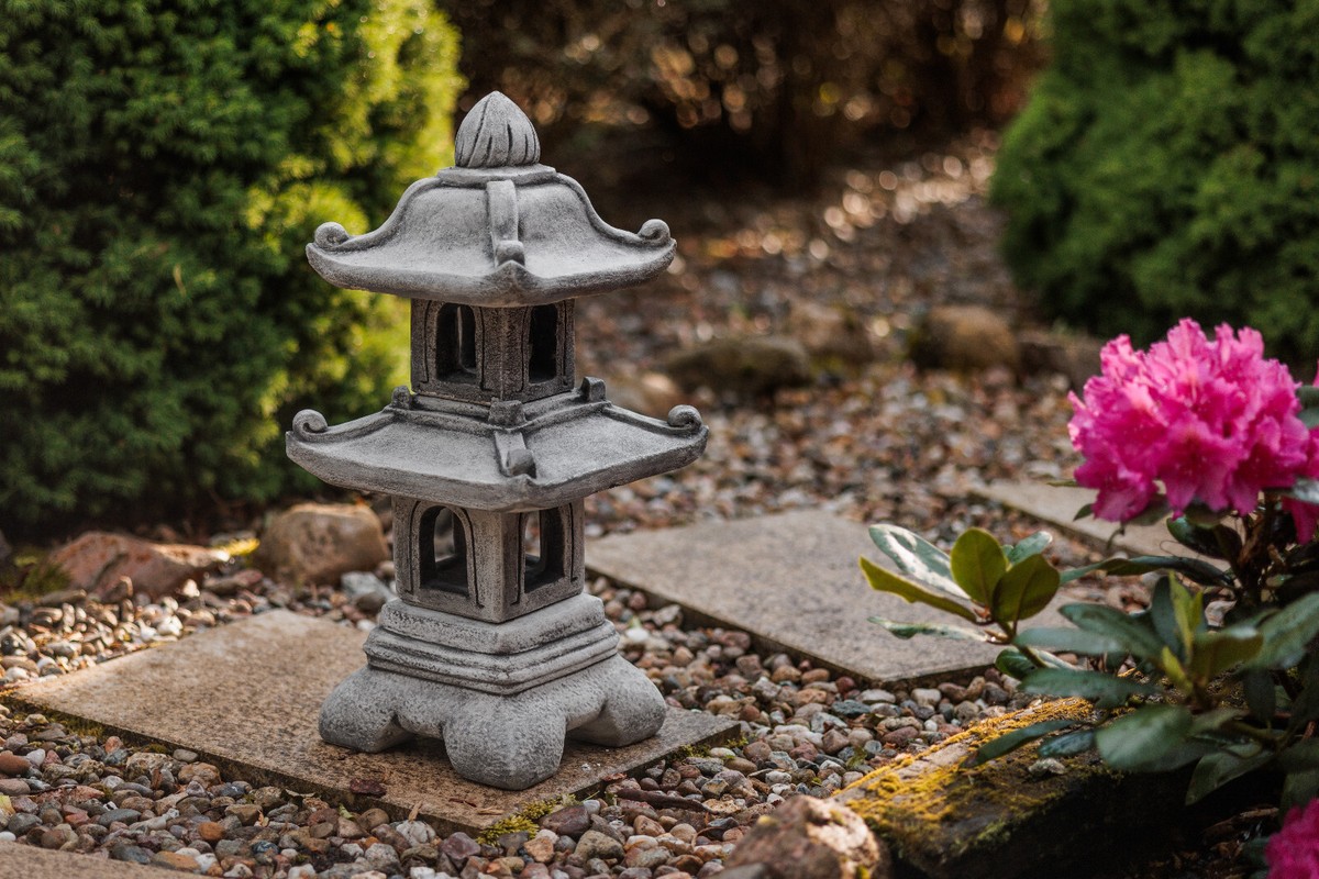 Lanterna Giapponese Rankei In Granito Fatta A Mano, Sconto -50% Vendita - Foto 12