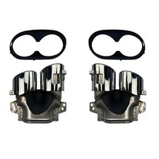 Car Rear Exhaust Pipe Quad Out For Mercedes Benz CLA W177 A35 CLA35 AMG Silver