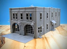 N-Scale - Fire Station #4 Austin Texas - 1:160 Scale Building House