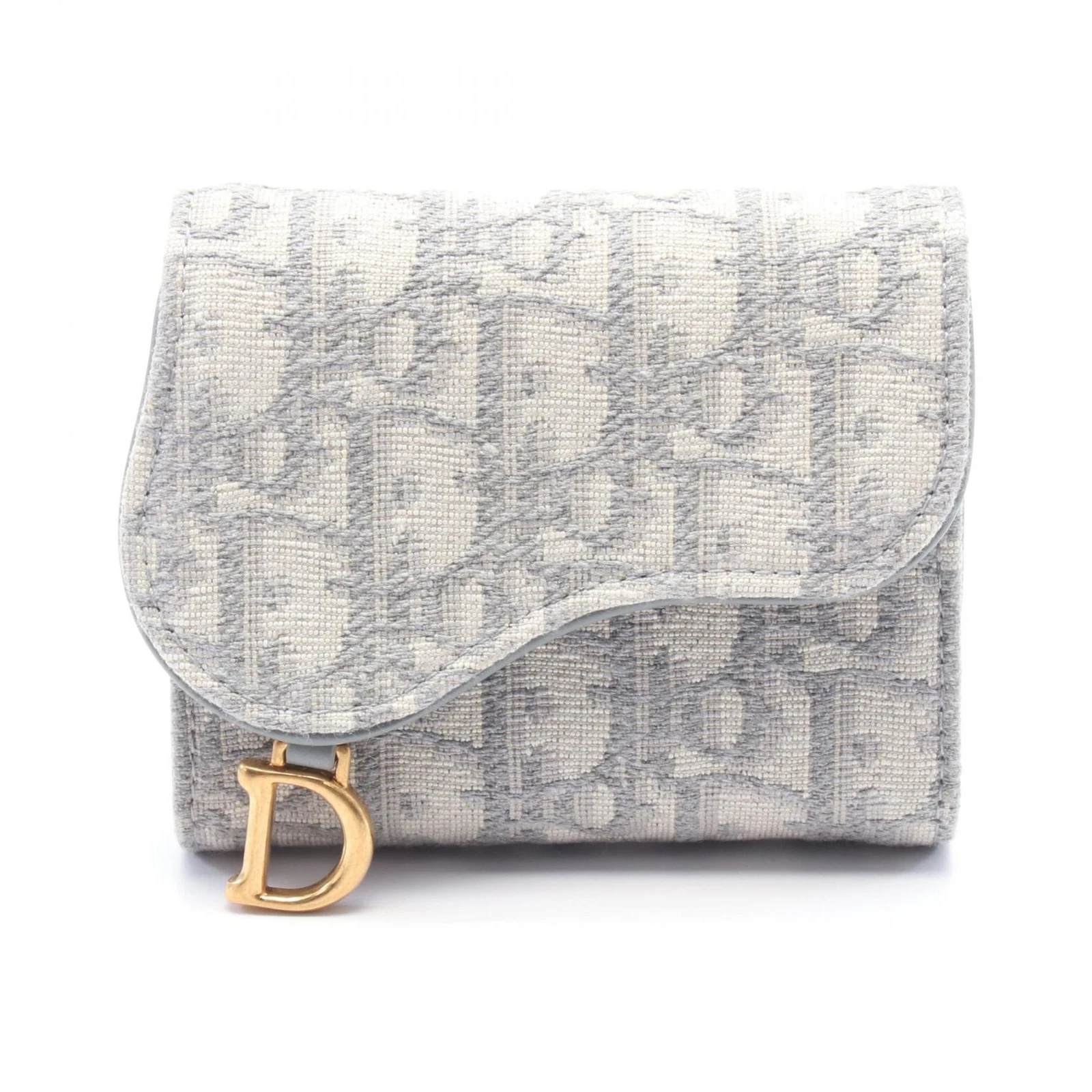 Christian Dior SELLE Sac à main portefeuille oblique triple pli S5912CTZQ_M932 toile grise