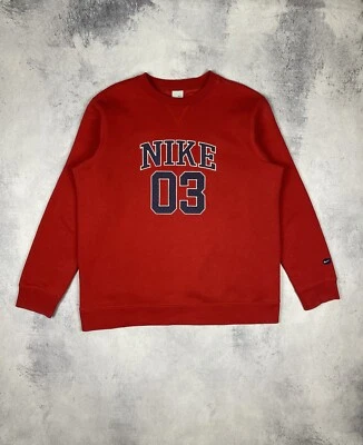 Sweat-shirt rouge Nike 03 Boxy Big Logo vintage années 00 homme taille L GRAN... - Photo 1/4