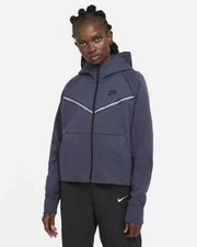 Nike NSW Tech Fleece Windrunner CW4298 437 Thunder Blue/Black New Women's Size L
