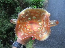 Marigold Carnival Glass Bowls, Lot of 4 Iridescent Pieces — listing 5