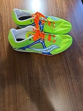 Saucony Velocity 5 Bright Green Spiked Track Shoes 20188-3 Mens Size 11