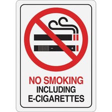 Hy-Ko Plastic Sign, No Smoking Including E-Cig D-28 Hy-Ko D-28 029069020194