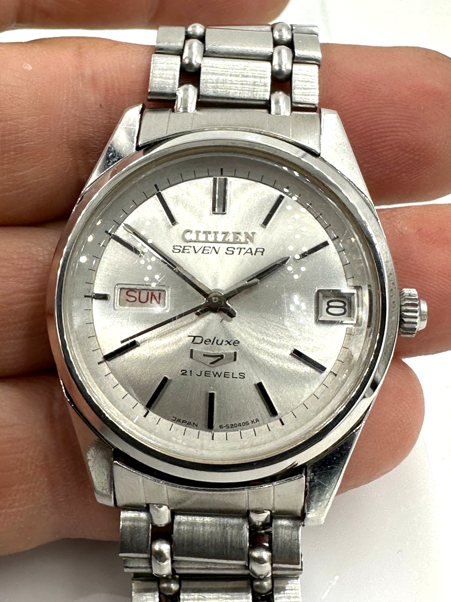 Citizen Watch Seven Star Deluxe 4-520271TA Automatic 21 Jewels