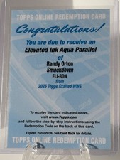 2025 Topps Exalted WWE Randy Orton Elevated Ink Aqua Auto Redemption #d /99