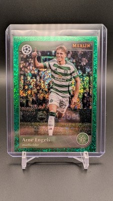 2024-25 Topps Merlin Arne Engels #194 Green Speckle /99 Celtic Color match 