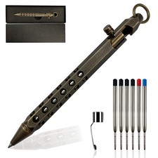 YUEZUDPO Bolt Action Pen, Solid Brass edc Pen 1 Count Pack of 1 , Black