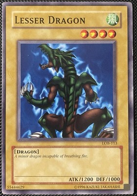 Lesser Dragon LOB-113 The Legend of Blue Eyes White Dragon Unlimited - Yugioh