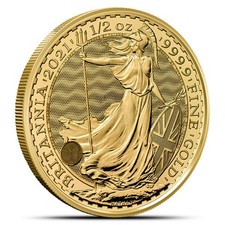 1/2 oz British Gold Britannia Coin (Random Year) 4955.58 per troy oz