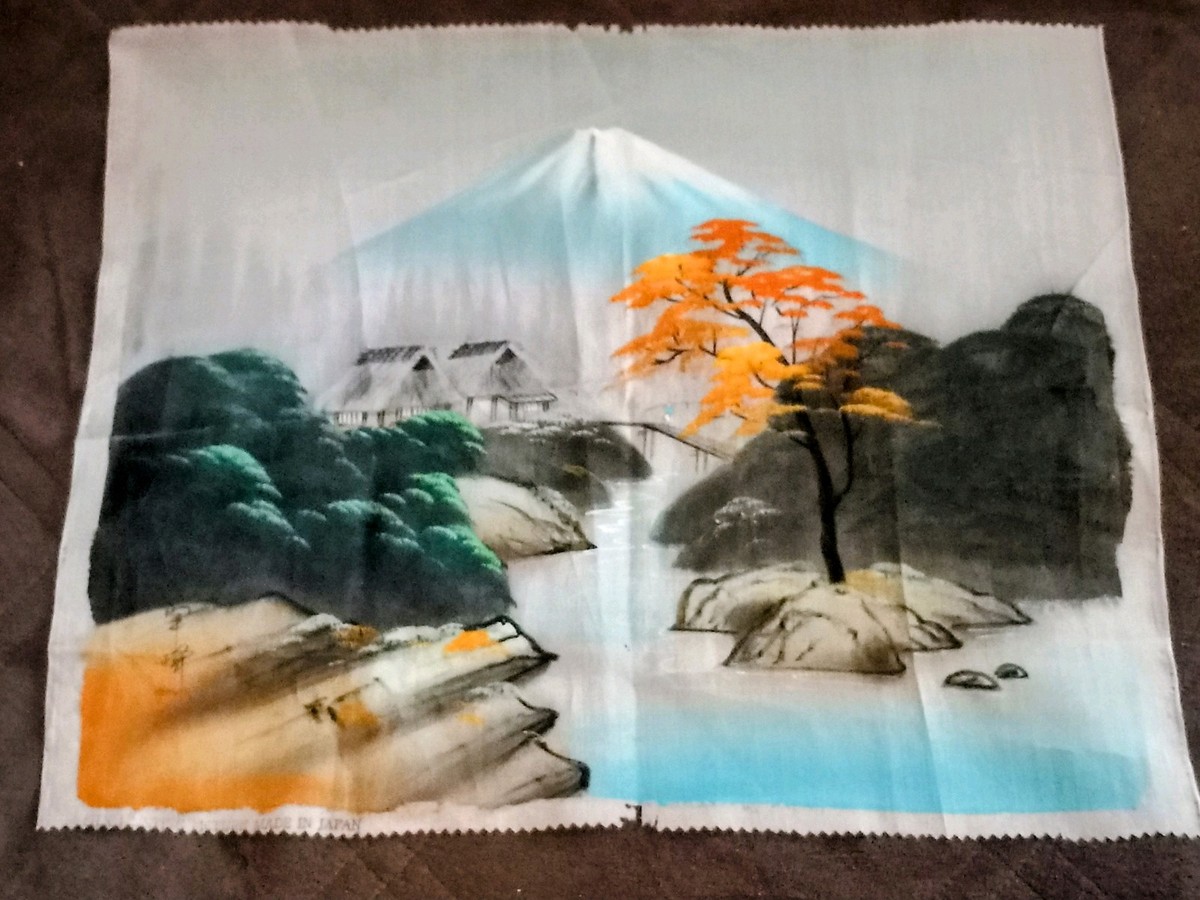 Vintage Japanese Silk Watercolor Painting Not Framed 18x14. #J | eBay