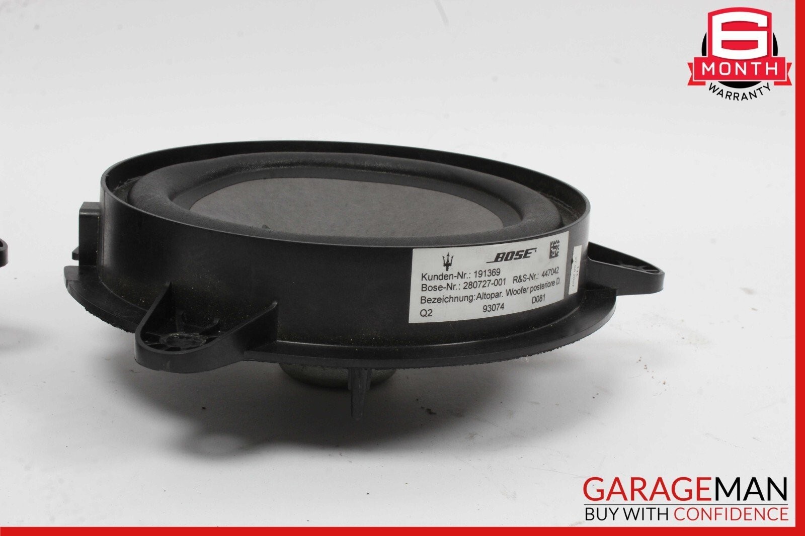 Maserati Quattroporte 2003-2013 Rear Right Speakers Set P/N 191369