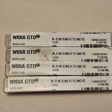 Widia Straight Flute Tap: 8-32 UNC, 4 Flute, Plug Chamfer, 2B Class HSSLOT1024