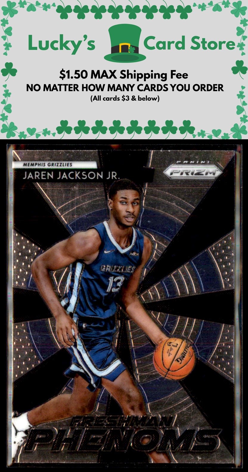 2018-19 Panini Prizm #22 Jaren Jackson Jr. Freshman Phenoms Rookie