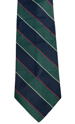 Flynn O'Hara Uniforms Necktie Striped Navy Green Red Gold School Regimental