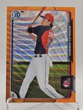 2015 Bowman Chrome #BCP223 Bradley Zimmer Prospect Orange Wave Refractor Indians