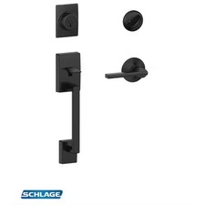 Schlage Century Handleset Latitude Lever Matte Black open box